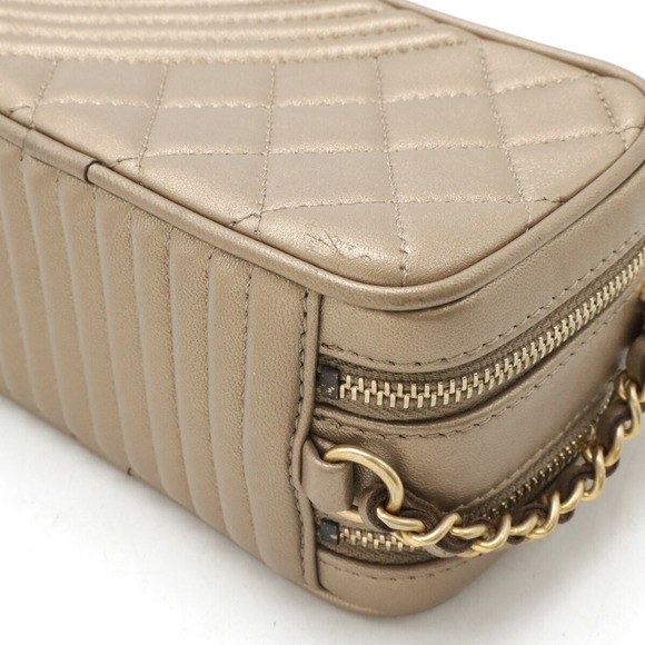 Chanel Coco Mark Camera Bag Quilted Leather Bronze - Picture 3 of 7